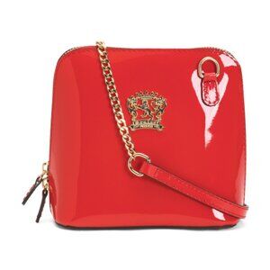 PRATESI Made In Italy Patent Leather Dome Shaped Crossbody
